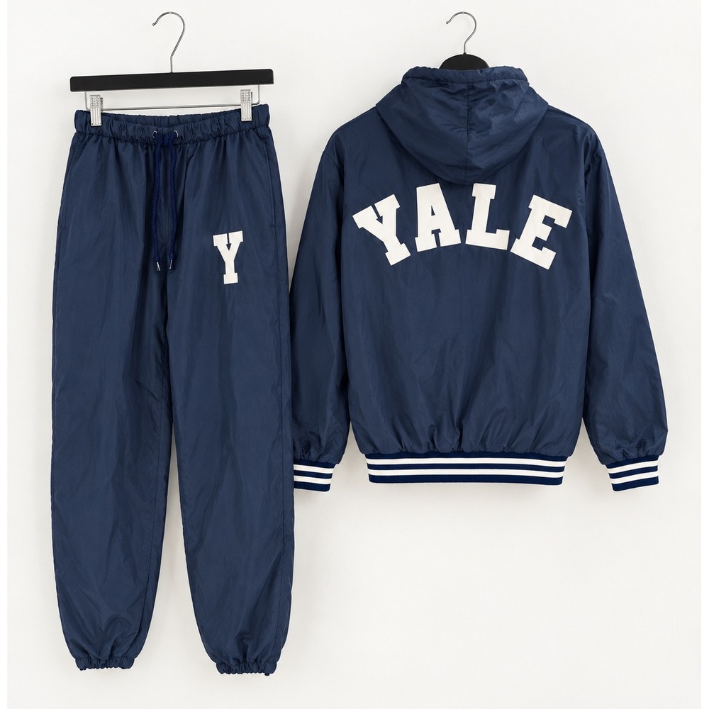 Vintage 90s Yale University Tracksuit Mens M S Windless USA Made Ivy League